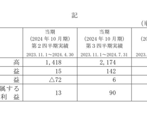 2024 年10 月期決算の概要について