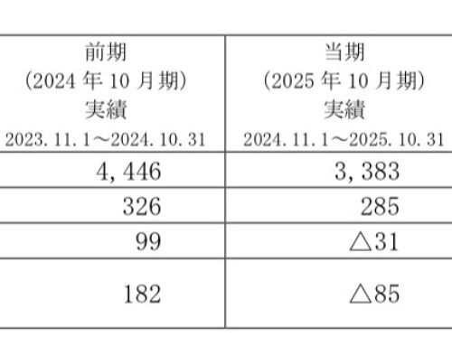 2025年10月期決算の概要について